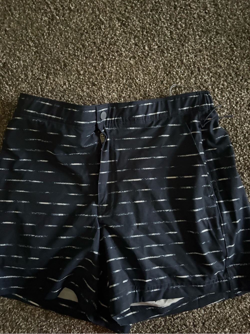 Men's Navy Blue Striped waterproof shorts